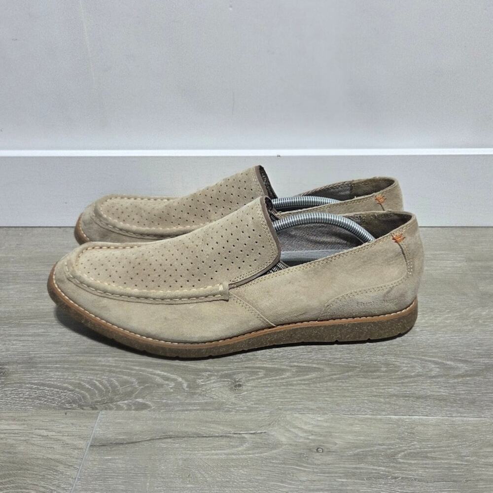 Hush Puppies Men's Lorens Jester Slip On Loafers Tan Suede Size 11.5